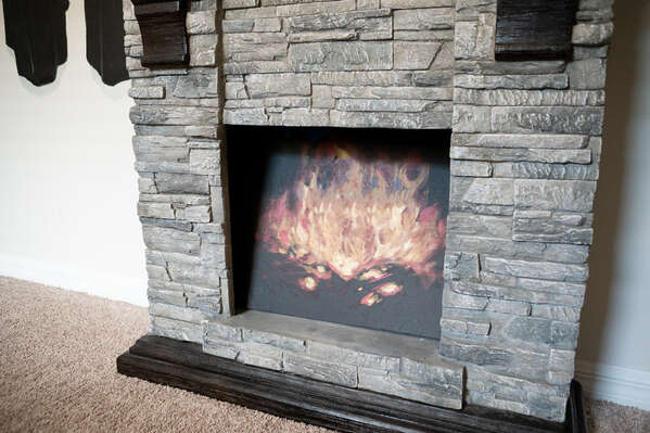 Decorative fake fireplace