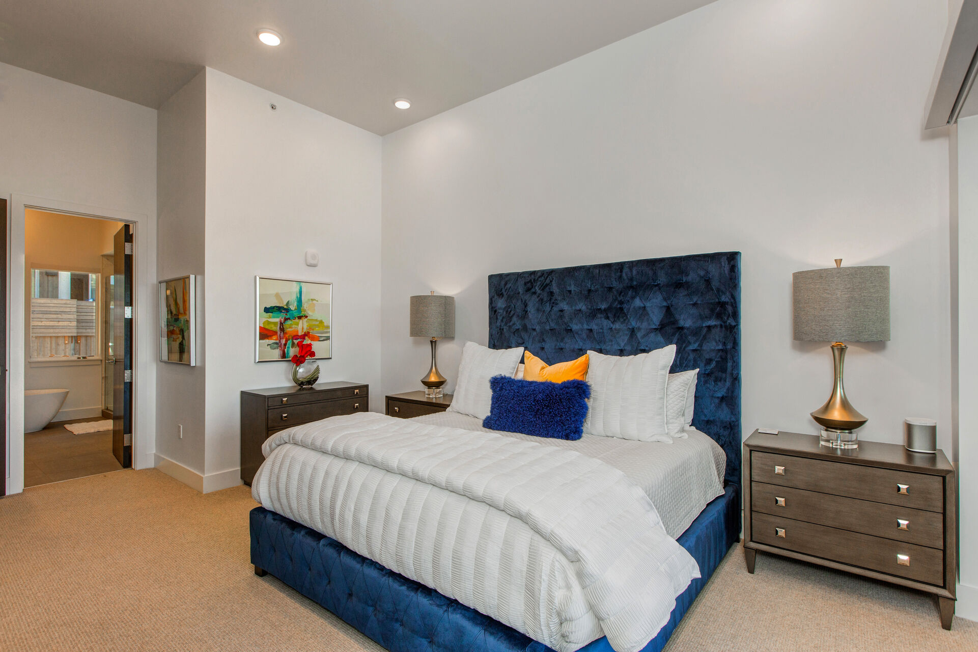 Upper Level Grand Master Bedroom with a King Bed and Private Bath