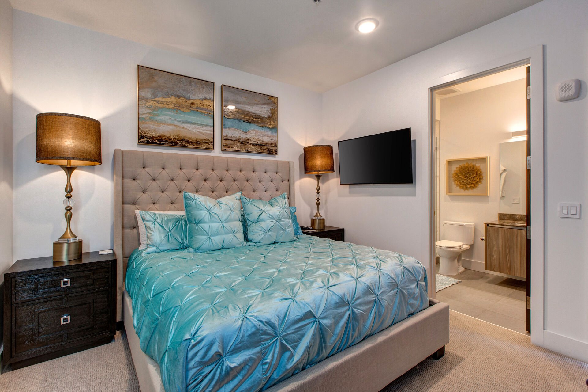 Main Level Master Bedroom 3 with a King Bed, Smart TV and Private Bath