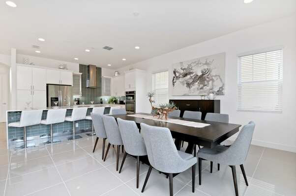 Open concept dining area
