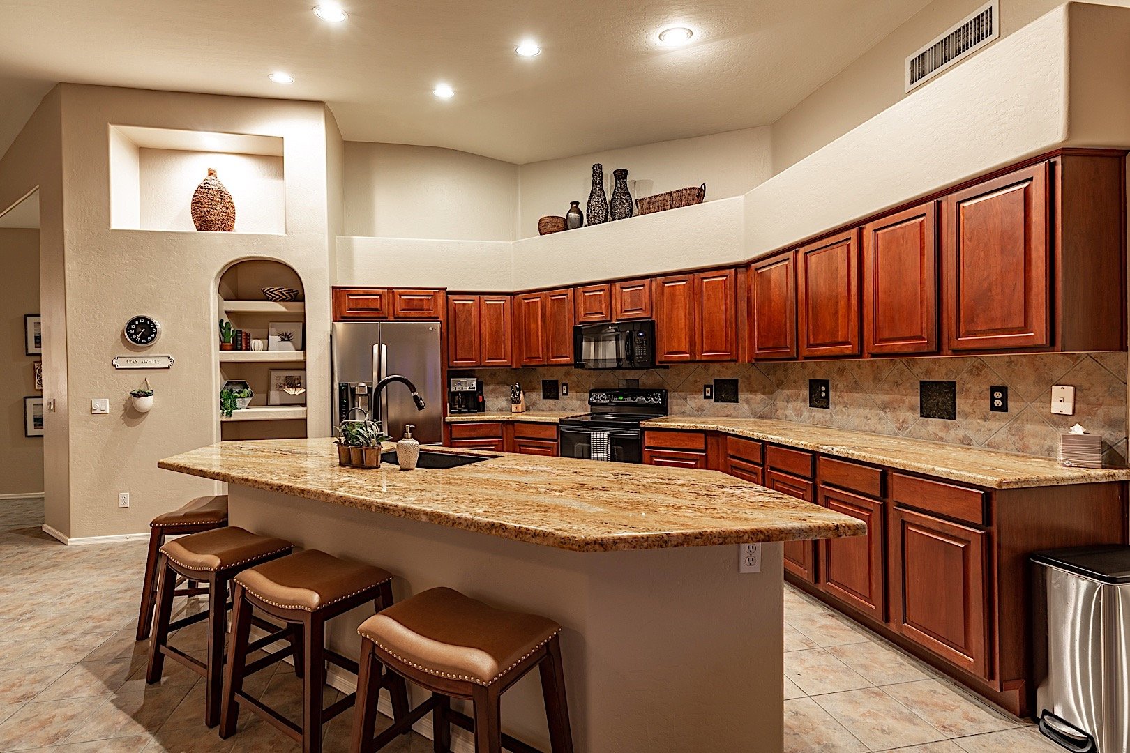 Fully equipped kitchen with plenty of storage