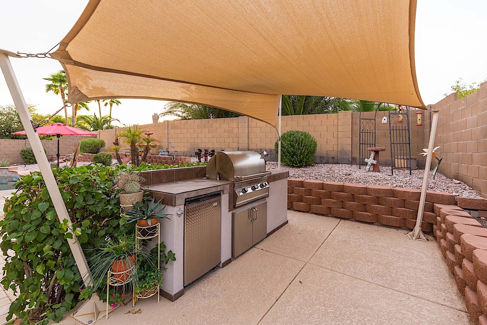 Covered BBQ Grill area