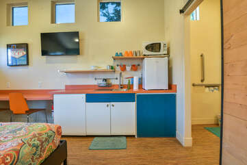 Kitchenette in our Kokopelli West #1 accommodation in Moab, Utah.