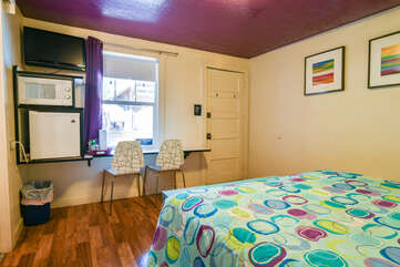 Suite with Window, TV, Microwave, and Mini Fridge