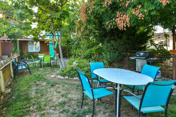 Shared outdoor dining area