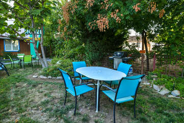 Shared Outdoor Dining with tables and chairs