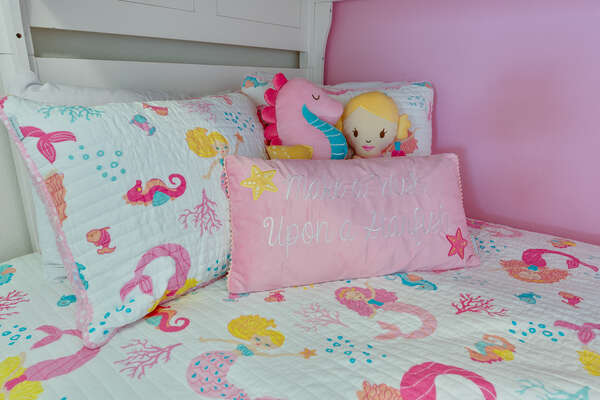 The plush bedding will make for a wonderful night's sleep for your kids