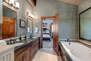 Master Bathroom with Double Sinks, Wash Closet, Large Tile Shower and Jetted Tub