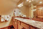 The master bath has a beautiful double vanity.