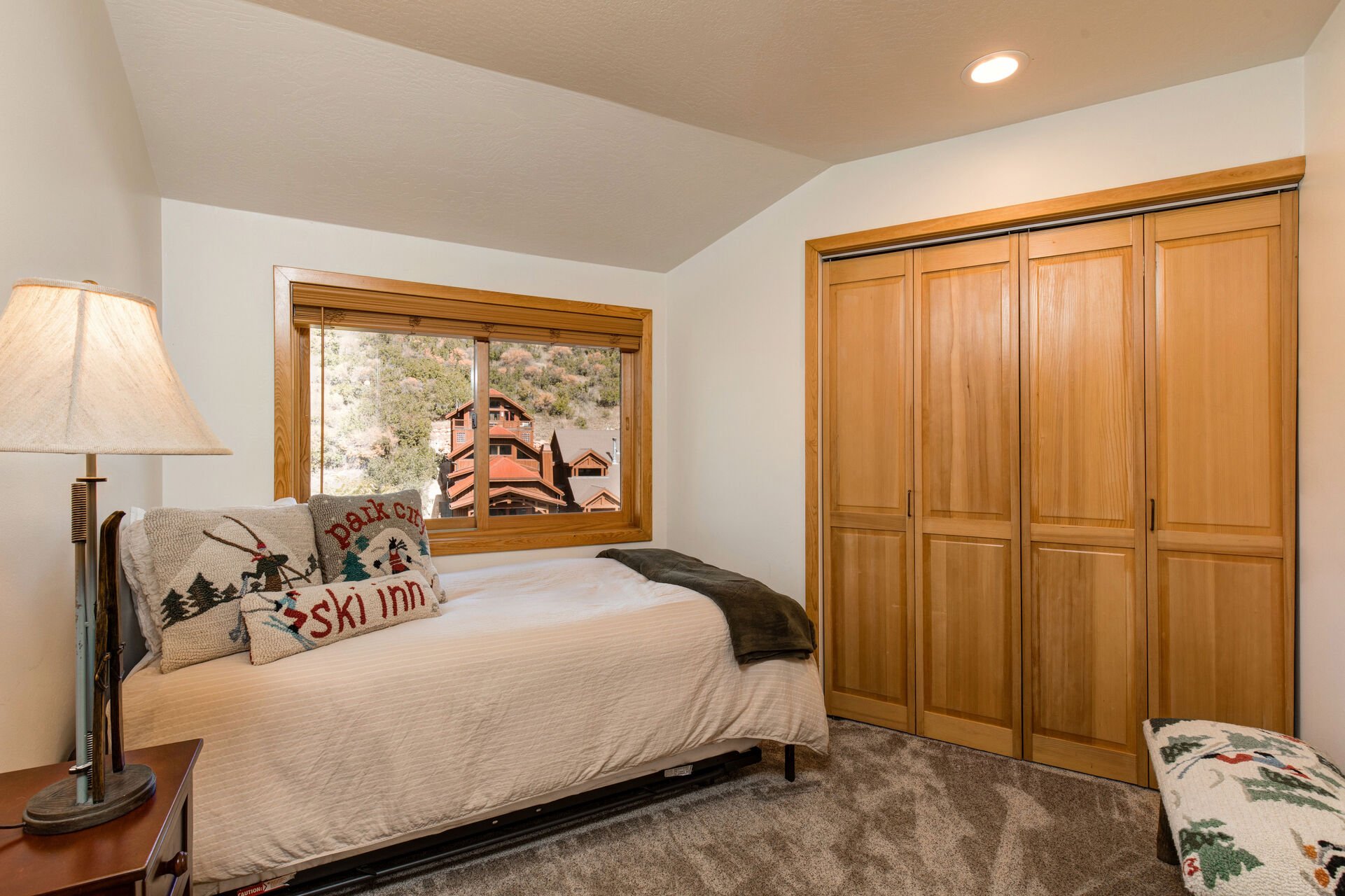 Upper Level Bedroom 3 With a Twin Bed, a Twin Trundle and Full Bath Access