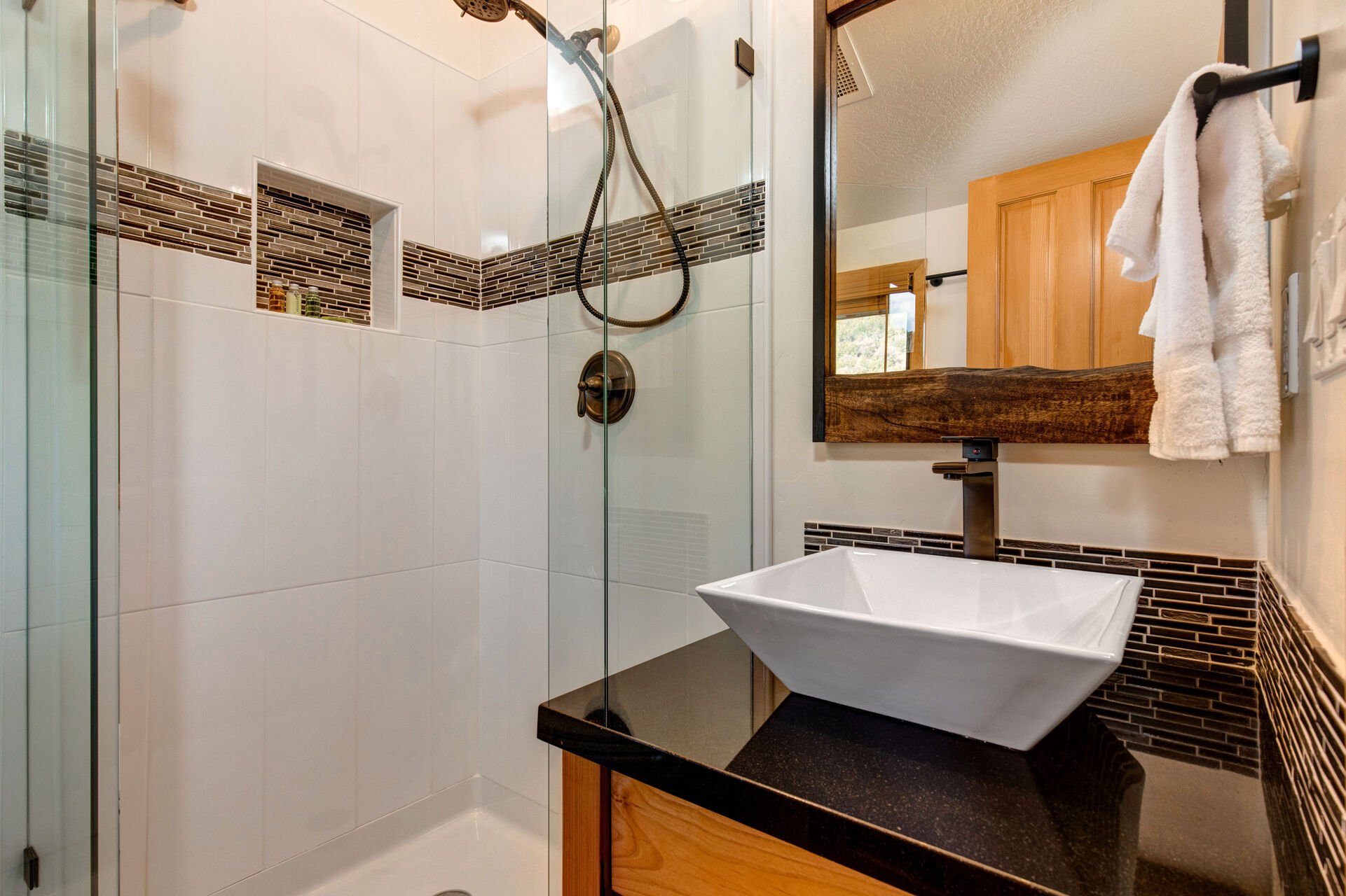 Private Master Bathroom with a Tile Shower