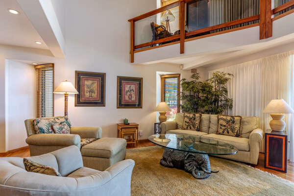 Living room with comfortable furnishings