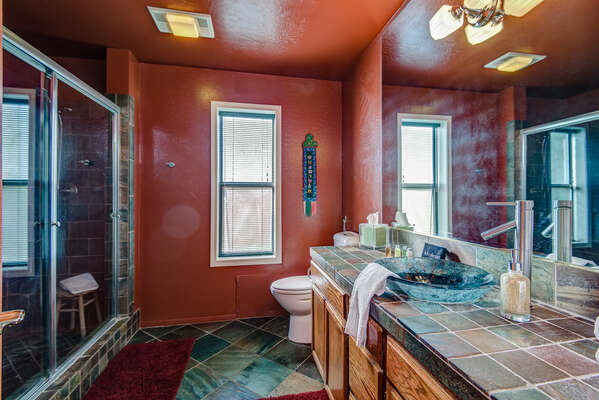 Private Master Bath with a Large Tile Shower