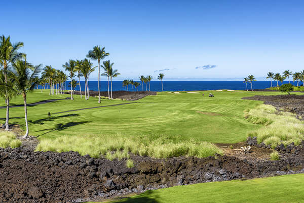 Property offers golf and ocean views