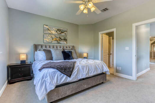 Upper Level King Bedroom 3 with a Luxury King Bed and Jack-n-Jill Bath