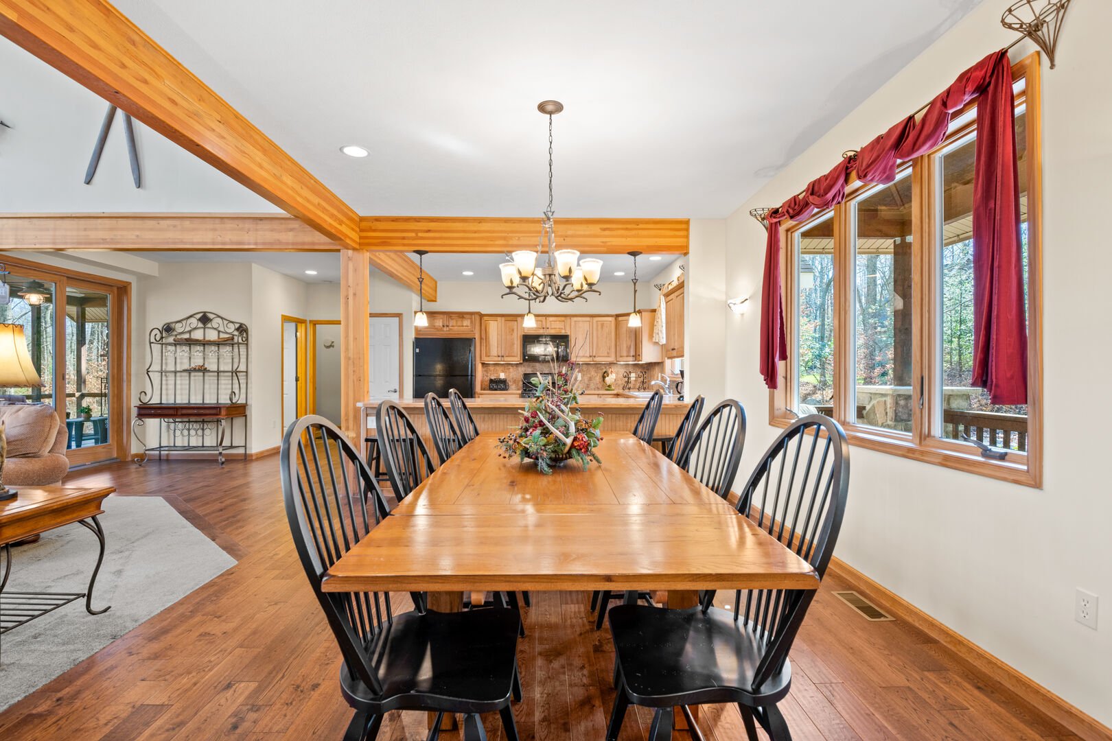 Dining Area and Great Room in our Poconos Vacation Rental