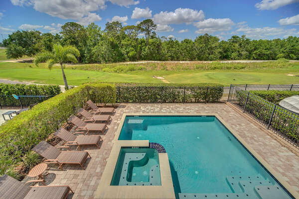 Enjoy views of the golf course from your balcony