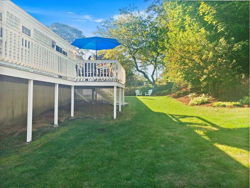 Flat lush grassy  back yard for a game of Croquet or other yard games.  30 Chatham Crest Drive Chatham Cape Cod - New England Vacation Rentals