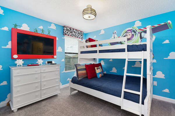 Kids will love having their own room and TV