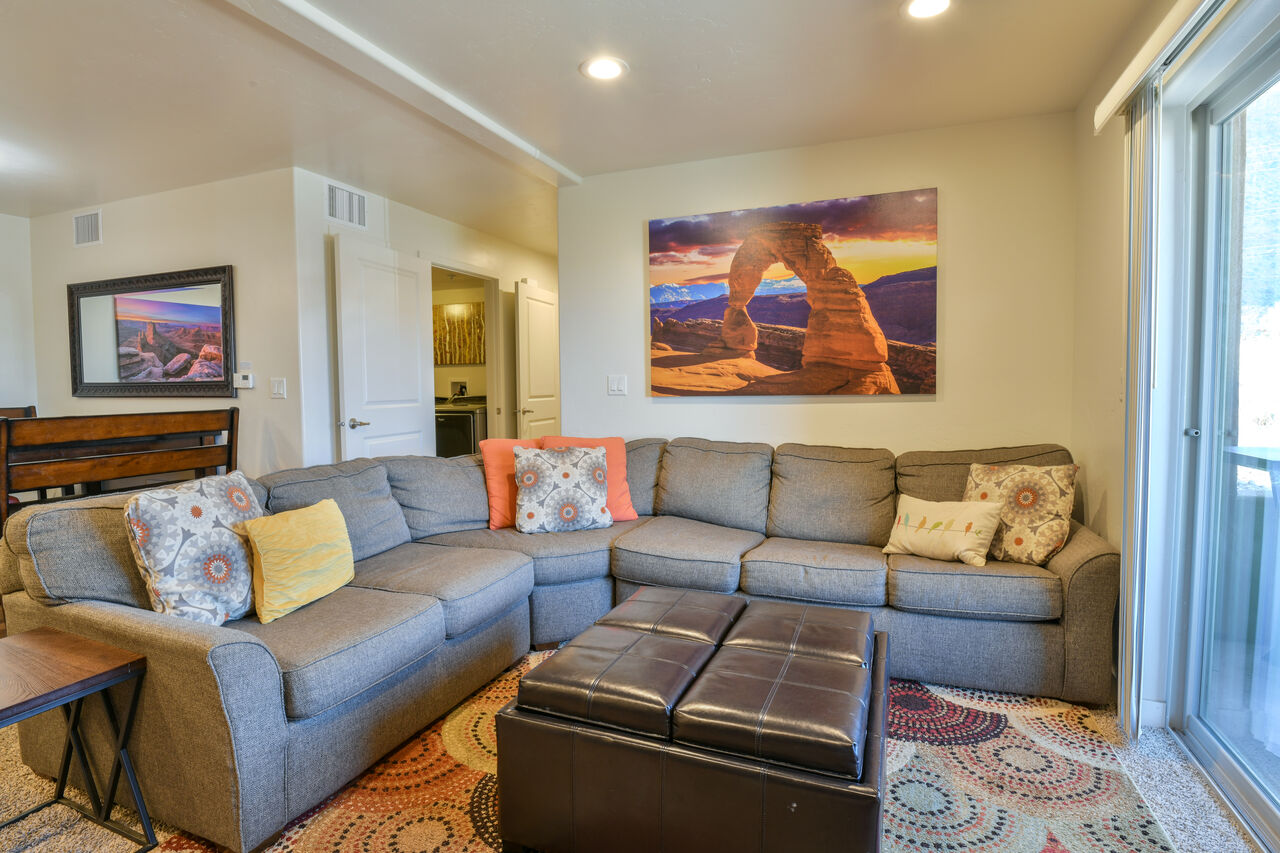 Living room with a sectional couch