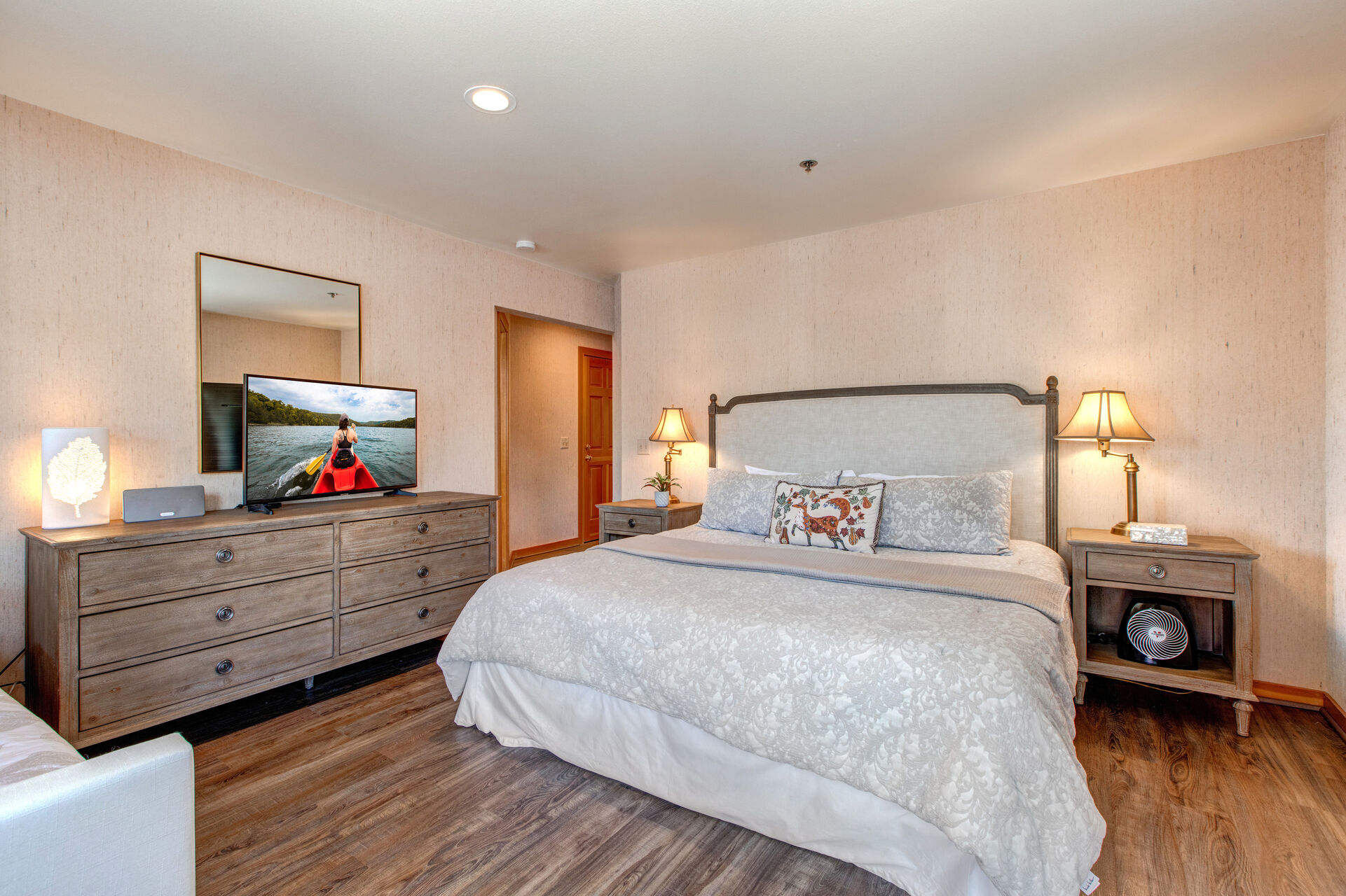 Lower Level Master Bedroom with a King Bed, Twin Day Bed and Private Bath