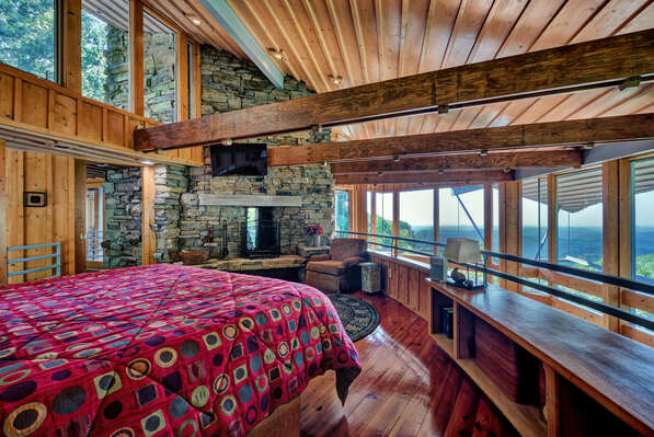 Master Bedroom WoodBurning Fireplace