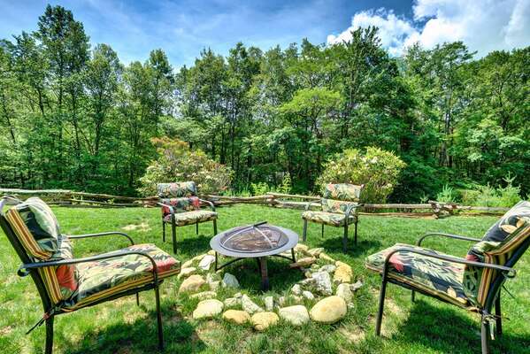 Fire Pit in the open yard