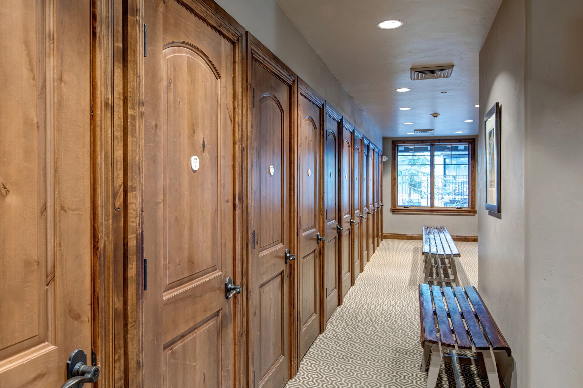 Ski Locker Room Located off the Skier's Lounge - Private Ski Locker with Two Boot Warmers