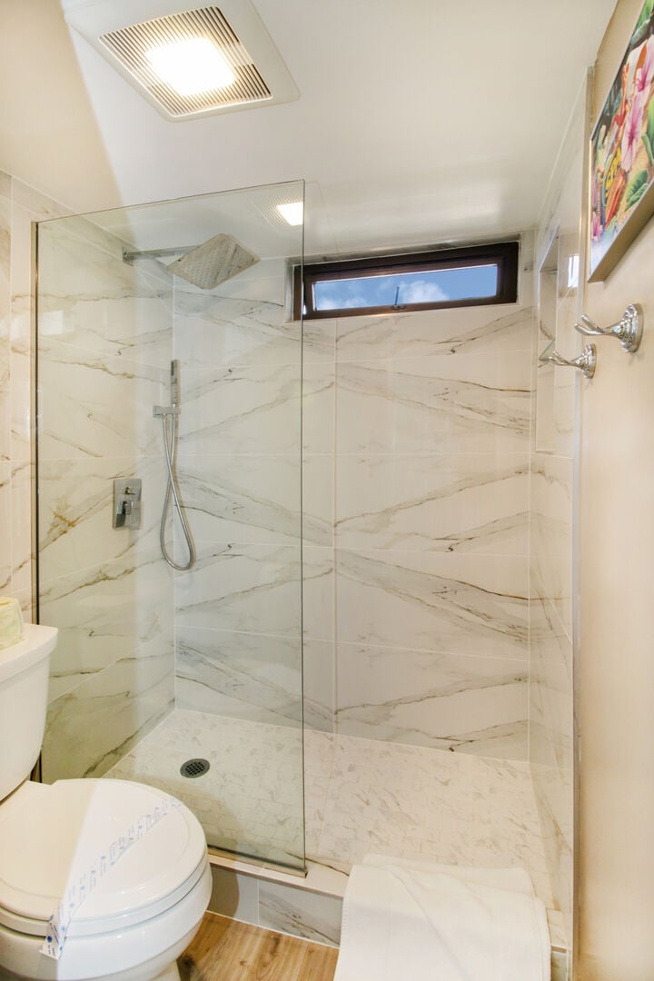 Bathroom with a walk-in shower
