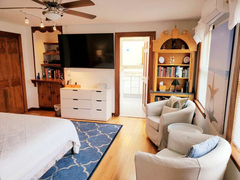 First floor bedroom, queen bed and ensuite bathroom.   335 Meeting House Rd- Chatham- New England Vacation Rentals
