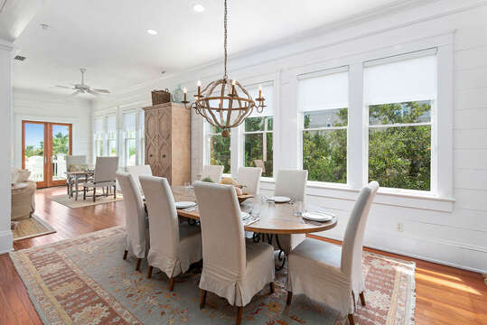 Lots of natural light in the Dining Area