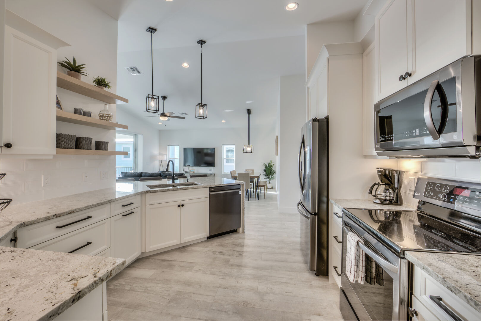 Beautiful Kitchen with Modern Appliances Fort Myers Beachfront Vacation Rental