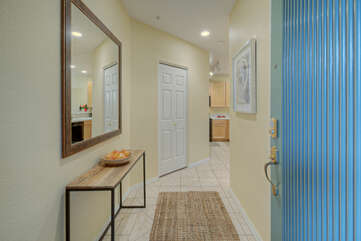 Entrance foyer to pretty condo in well maintained and friendly neighborhood.