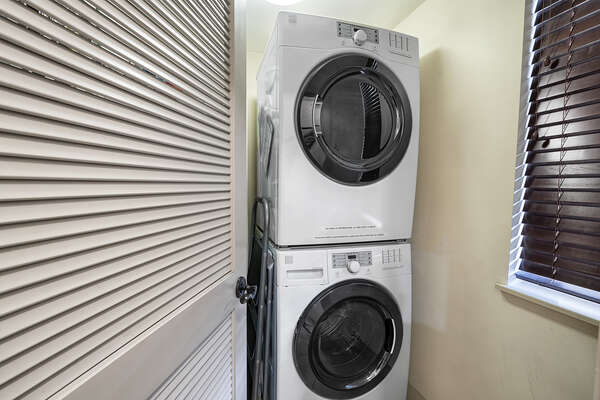 In-Unit washer/dryer in the laundry area.