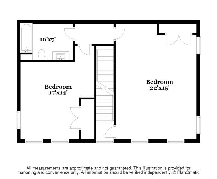Floor plan of Second level , 58 Depot St, Dennisport , New England Vacation Rentals