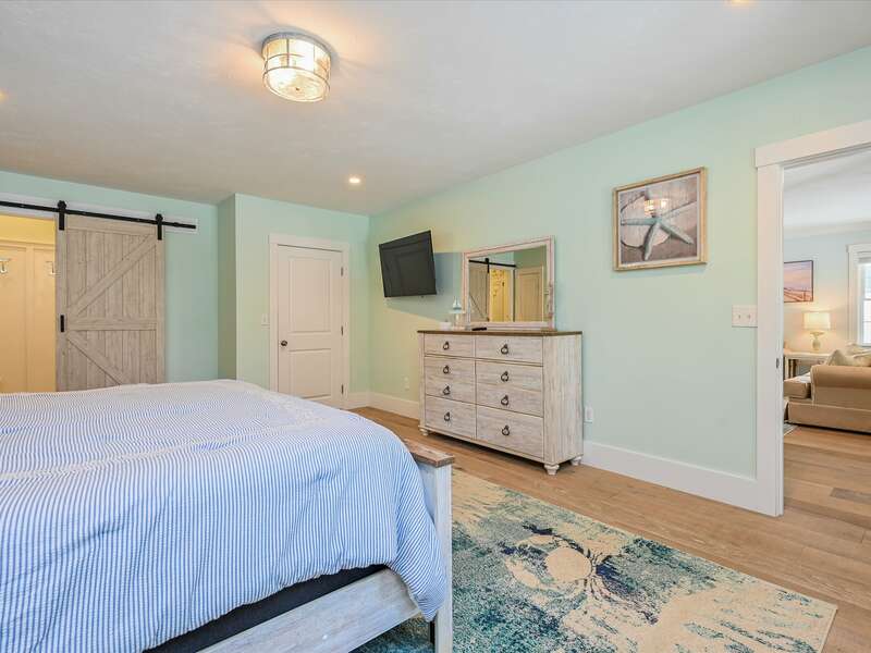 Bed #1- King size bed with Tv and en-suite bathroom.  58 Depot St, Dennisport , New England Vacation Rentals