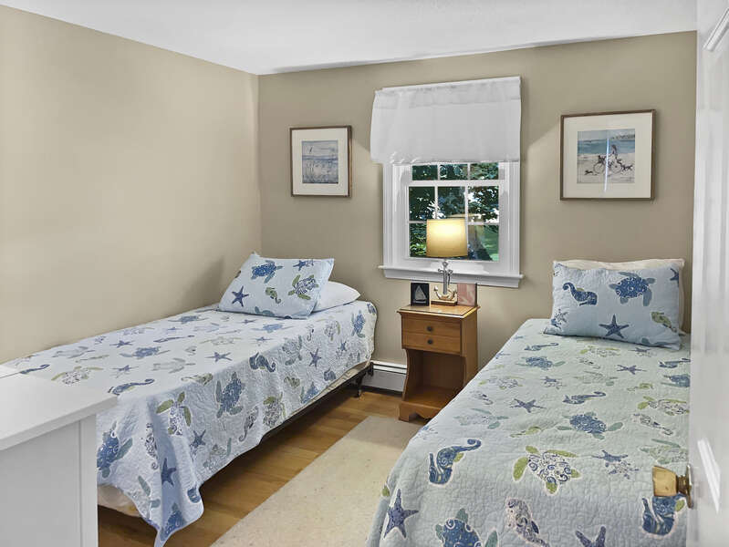 Bedroom 3 Main Level  2 Twin Beds - 60 Cornerwood Drive Harwich Cape Cod - New England Vacation Rentals