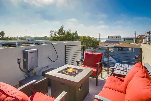 Roof Deck with Fire Pit