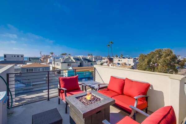 Roof Deck with Fire Pit