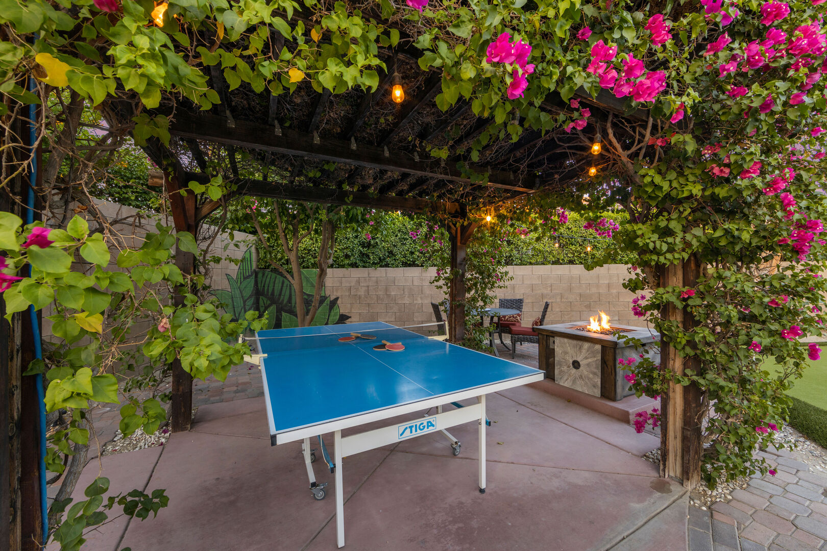 Are you watching the ping pong tournament or the beautiful sunset?