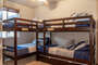 Bedroom 3  sleeps 5 with 2 sets of bunk beds & 1 trundle bed