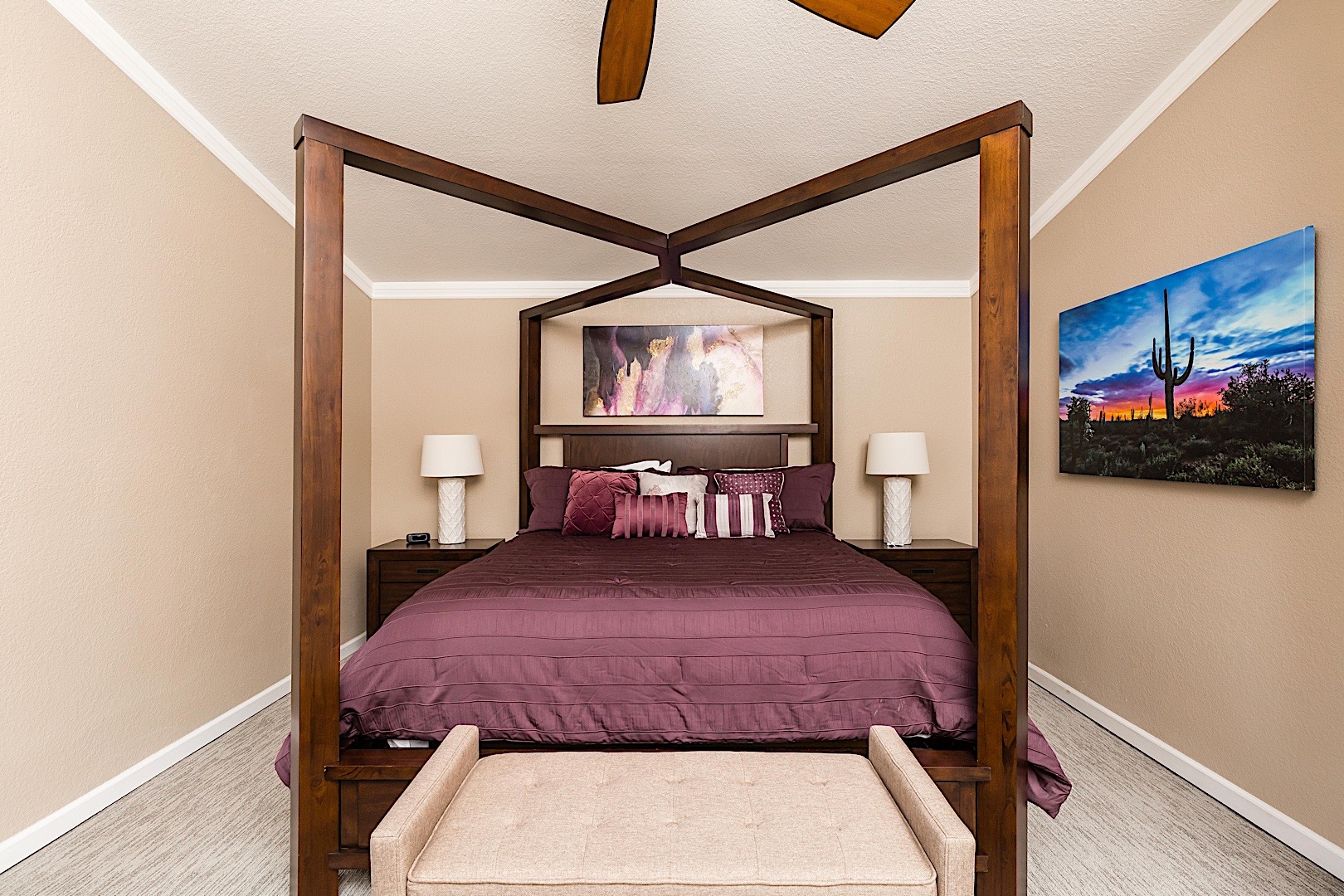 Sleep tight in this King-sized master bedroom