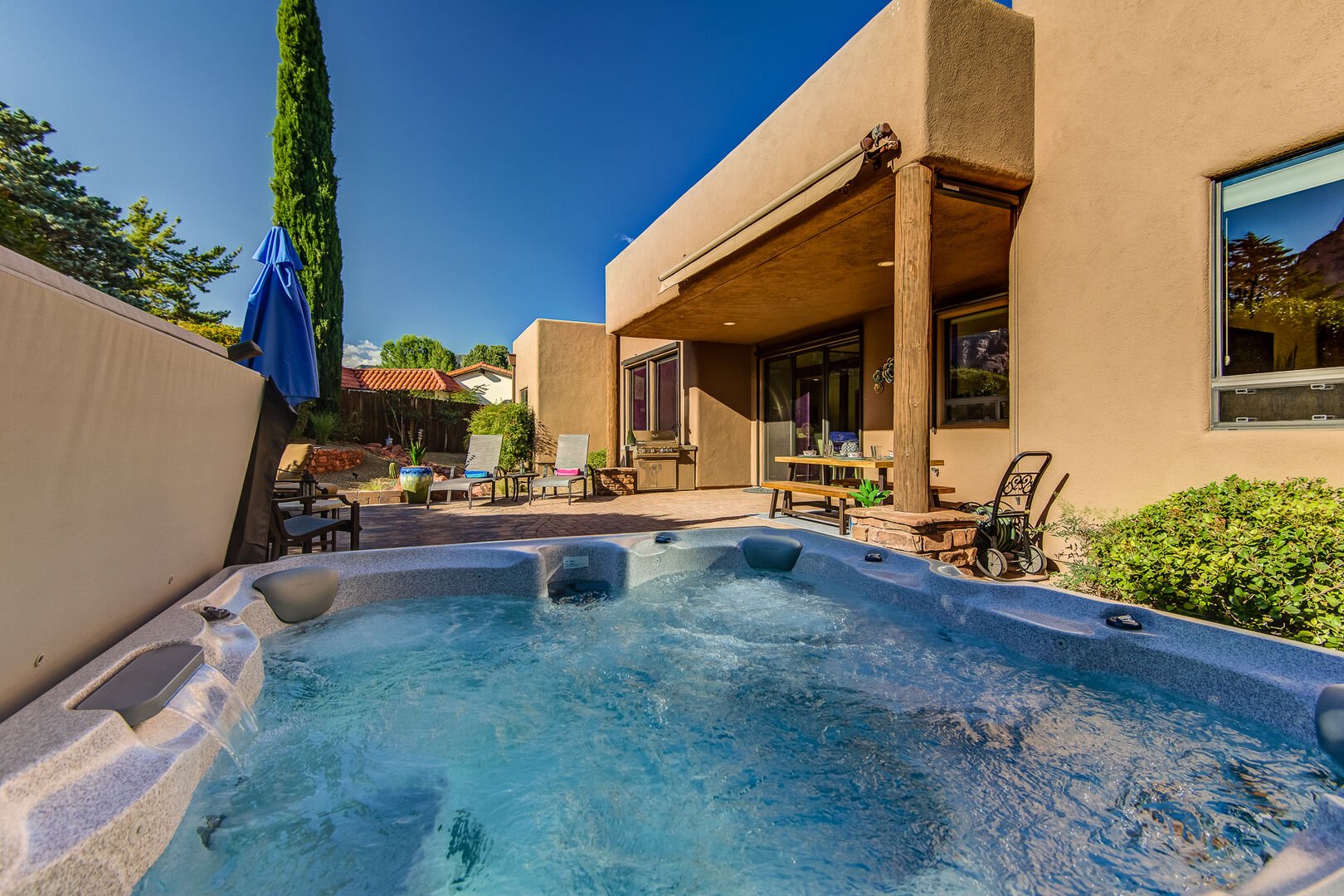 Large Private Yard with a Soothing Hot Tub