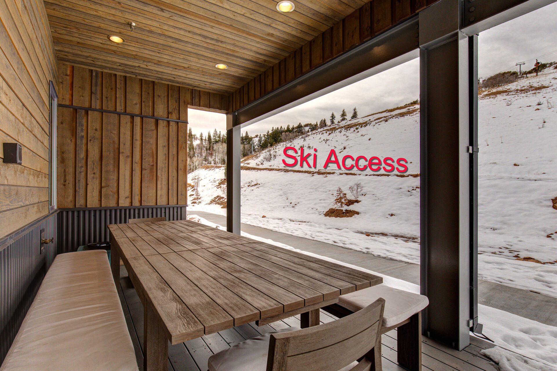 Back Patio Outdoor Seating for Twelve and Ski In/Ski Out Access