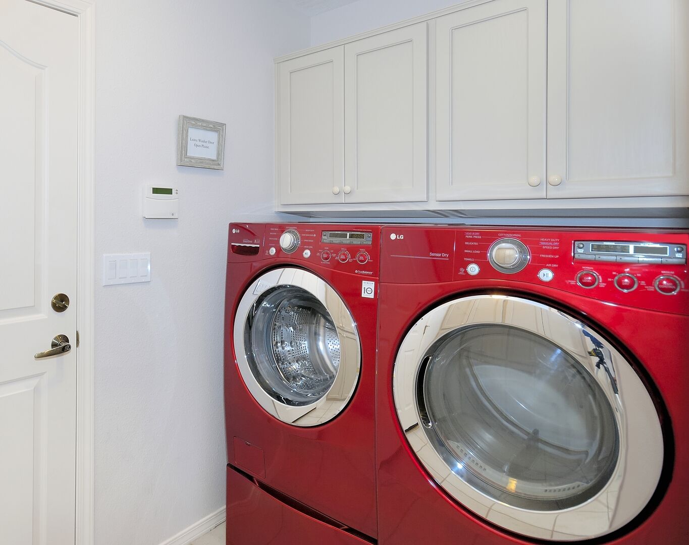 Candy Apple Red LG washer and dryer