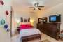 Downstairs Bedroom / Queen Size Bed / AC / Ceiling Fan / TV