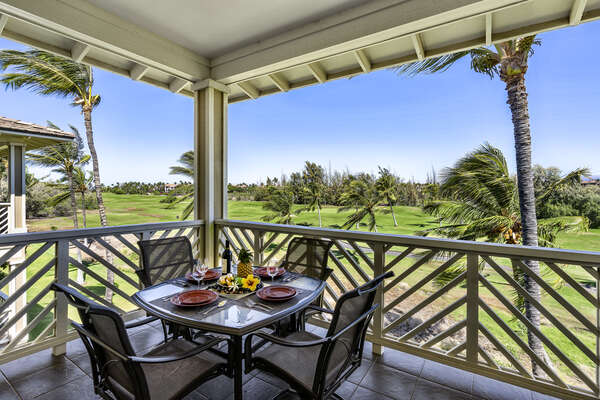 Dining Table for 4 on the Spacious Private Lanai