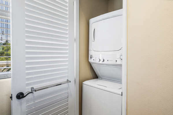 Convenience of an In-Unit Washer and Dryer