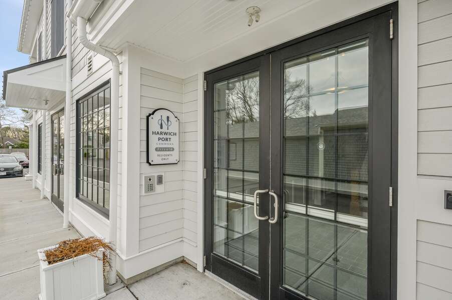 Side entrance to Unit 204, 557 Route 28, Harwich Port, Cape Cod, New England Vacation Rentals