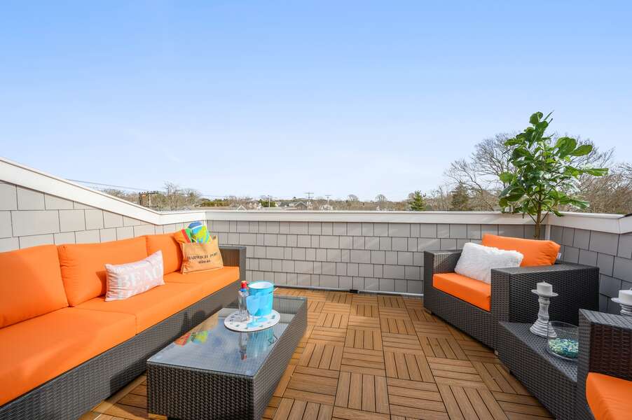 Roof top terrace overlooking Harwich Port. Unit 203 557 Route 28 Harwich Port, Cape Cod, New England Vacation Rentals
